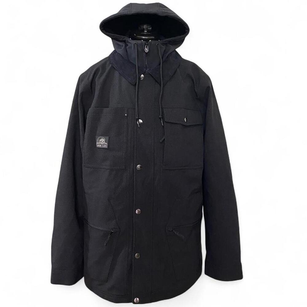 Lurking Class black winter coat, size L